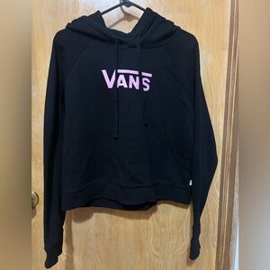 Vans Black Hoodie with Purple Logo